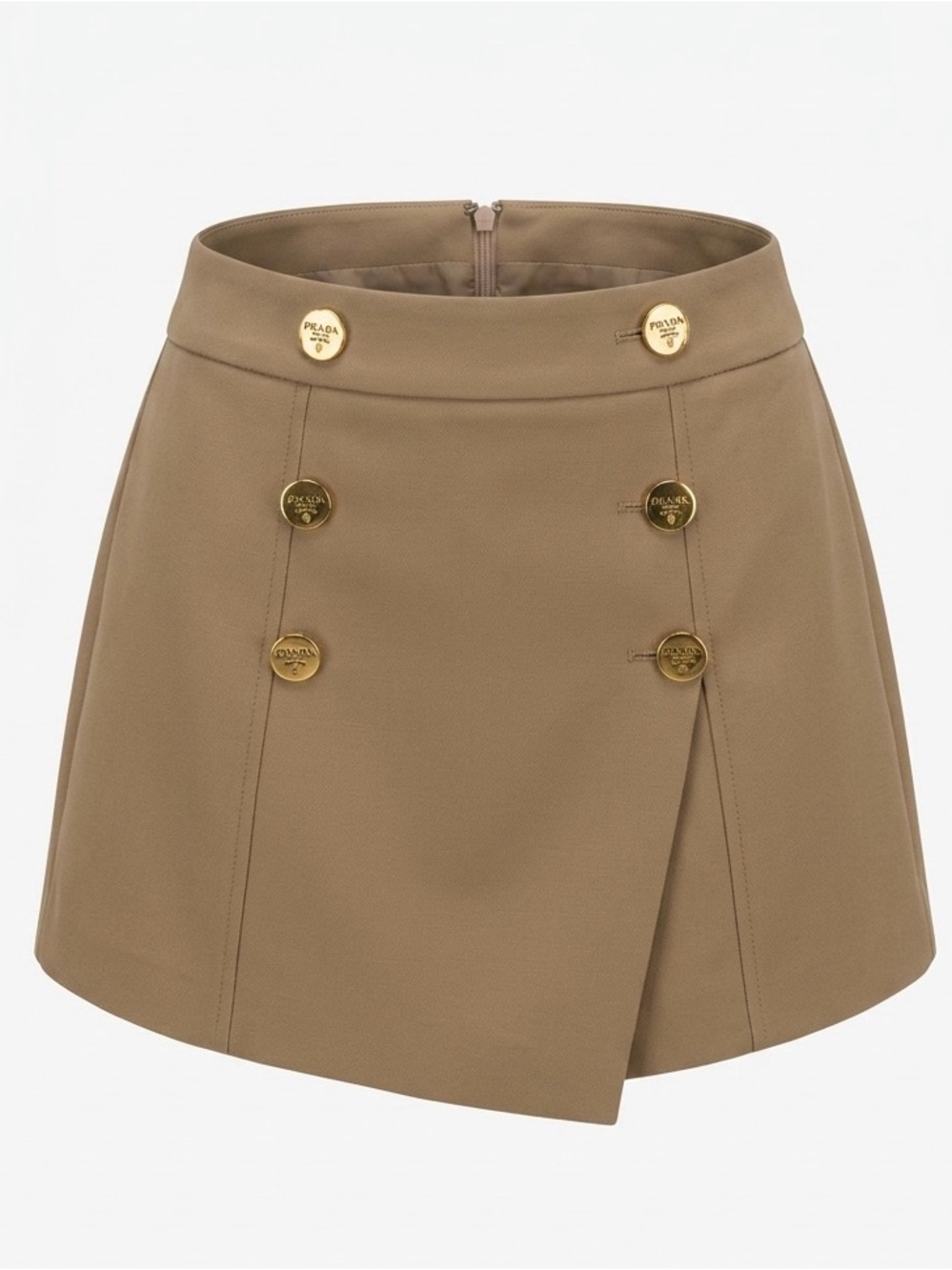BLESS Tan Button-Front Women’s Skort